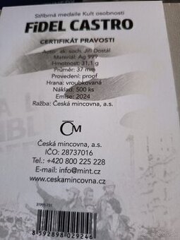 Predám AG proof mince kult osobnosti - 1