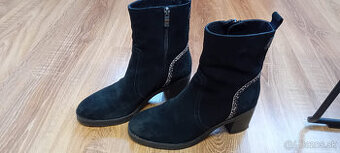 Kožené členkové čižmičky