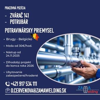 Hľadáme zváračov, potrubárov a montérov do Nemecka