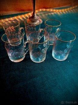 Zlate retro poháriky s uškom