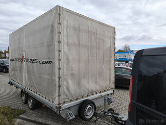 Nákladný príves UNIKOL s plachtou, nosnosť 2420 kg