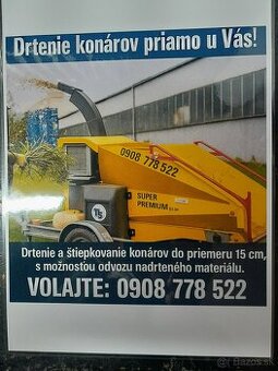 Štiepkovanie-drtenie,štiepkovač-drtič