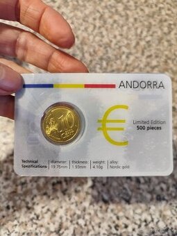 Predám 10 cent AndorrA 2014