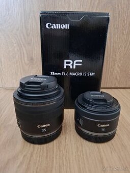 Canon RF 35mm f1.8 Macro a RF 16mm f2.8