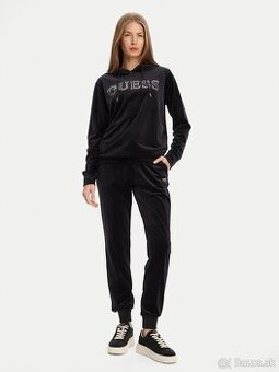Teplákové nohavice Guess Čierne, Regular Fit