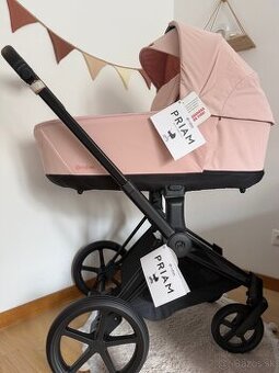 Cybex priam 4.0 matt black peach pink NOVÝ