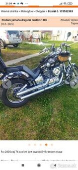Predam Yamaha dradstar 1100 custom