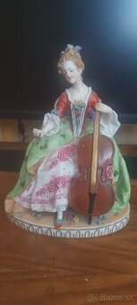 Porcelánová figúrka dáma s violončelom – Rosenthal Selb Bava