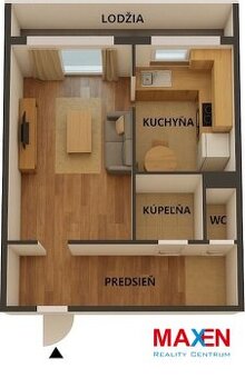 1,5 izbový byt, 42m2 + LOGGIA, JALTSKÁ, KOŠICE - DARGOVSKÝCH