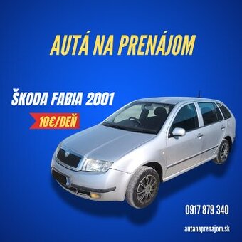 Prenájom Škoda Fabia 1.9 TDI, 11€/deň