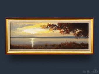 Neziderské jazero, sign.Leon, 1130 × 460 mm