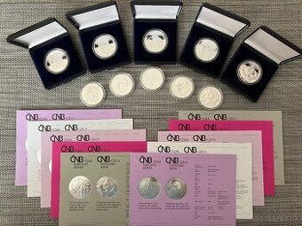 Strieborné pamätáme mince ČNB 2023 BK + PROOF