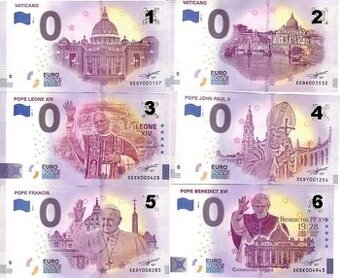 0 euro bankovka - VATIkÁN / PÁPEŽ / POPE .