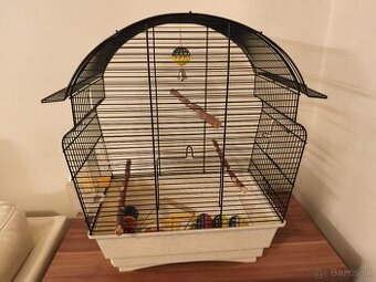 Klietka pre andulky + ihrisko pre papagáje + prenosná taška