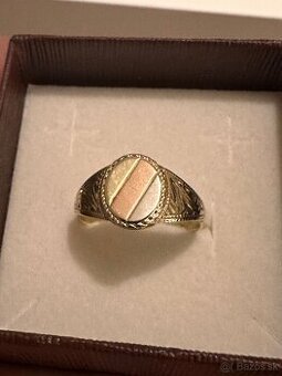 pánsky zlatý prsten 14 kt zlato