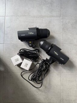 2ks záblesky Terronic Basic 200p + 2x náhradná výbojka