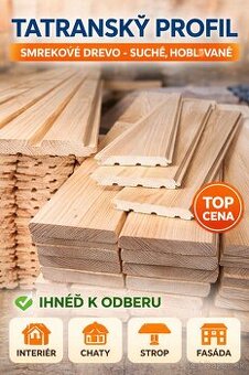 Obklad – tatranský profil, palubovky lacno /terasa podlaha