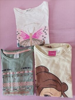 Dievčenské tričko s krátkym rukávom č.122-128