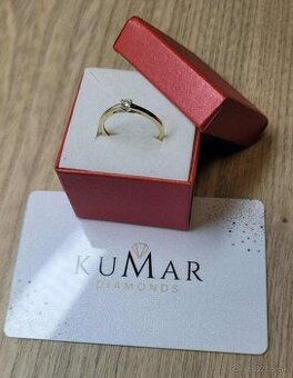 Zlatý prateň s diamantom vaha 1,25gramu