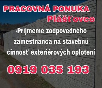 Hľadáme pomocníka na stavbu s nástupom ihneď
