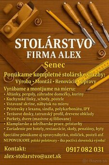 Ponúkam stolárske práce či údržbu