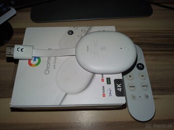REZERVOVANE -- Google Chromecast 4 with Google TV 4K Snow.