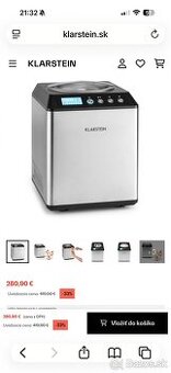 zmrzlinovac klarstein 2l
