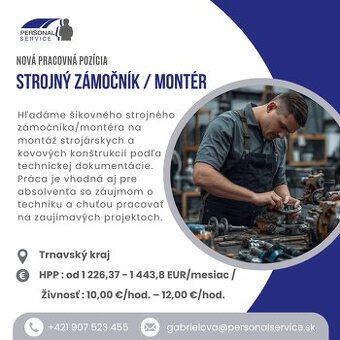 Strojný zámočník - Montér