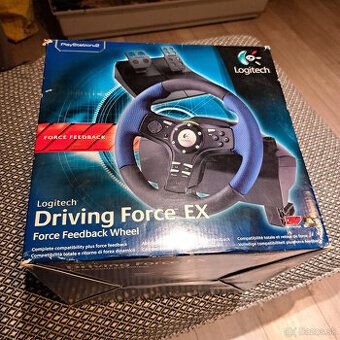 Herný volant Logitech Drivin force EX na PC a PlayStation 2