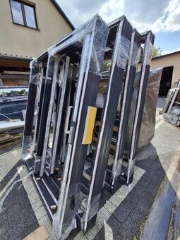 Hs portál hliník 190x205cm trojsklo profil Ultraglide.