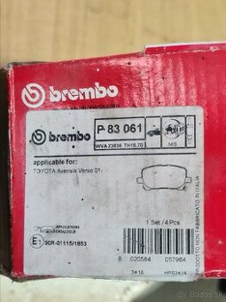 Brzdové platničky Toyota avensis Verso