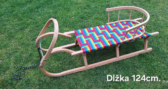 Predam drevene sanky.Pouzite 1krat.Dlzka 124cm.