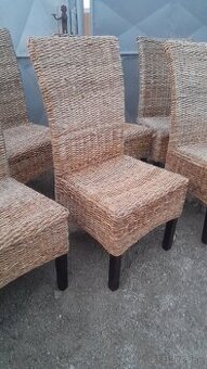 Stoličky abaka-konštrukcia masív/ výplet banánové listy