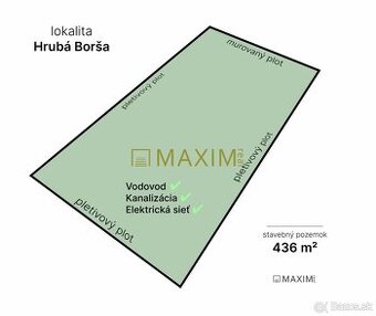 Na predaj stavebný pozemok, Hrubá Borša