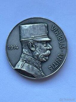 Predám striebornú medailu Františka Jozefa 1914