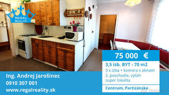 Znížená cena: 3,5-IZB. BYT, 70 m2, sídl. Luhy, Partizánske