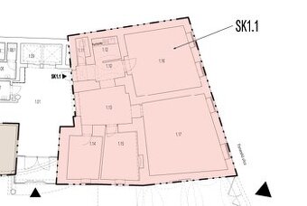 Celok 4 kancelárií na prízemí administratívnej budovy, Panen