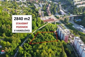 Handlová - 2.840 m2 pozemok na projekt - VÝSTAVBA DOMOV