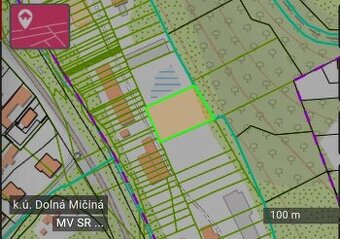 Predaj pozemku Dolná Mičiná - 1