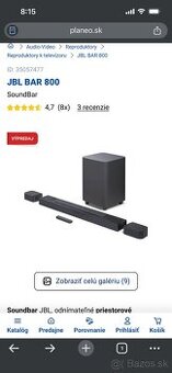Soundbar jbl bar 800