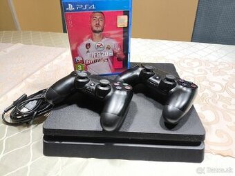Sony PlayStation 4 slim + 2 ovládače + Fifa20