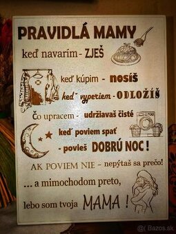 Dekorácia - Pravidlá mamy