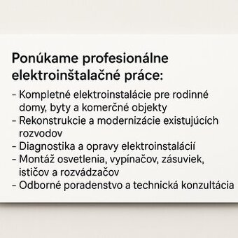 Elektrikarské práce