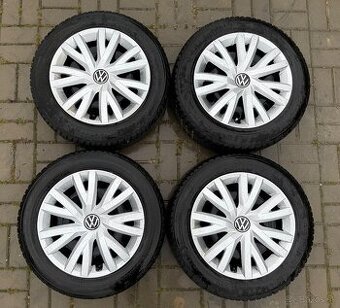 Zimná sada 5x112 r16 VW group 205/55 R 16 91H + ORIG PUKLICE