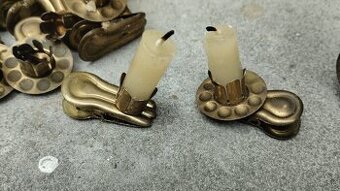 Staré štipce na sviečky na stromček 12 ks