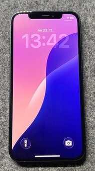 iPhone 12 64GB – čierny, top stav, 93% batéria