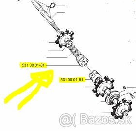 Hnací kameny na železný kůň Husqvarna, Johnsered atd