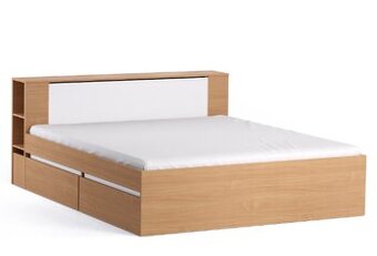 Manželská posteľ s nočnými stolíkmi, suflikmi a matracmi