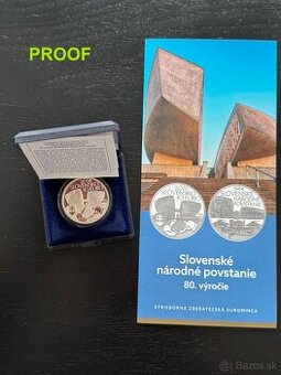 Strieborna PROOF minca SNP – 80. výročie