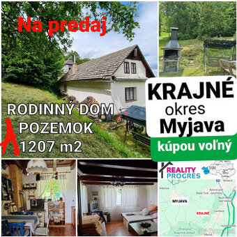 RD - CHALÚPKA a POZEMOK 1207m2 PRI LESÍKU KOPANICE MYJAVA - 1
